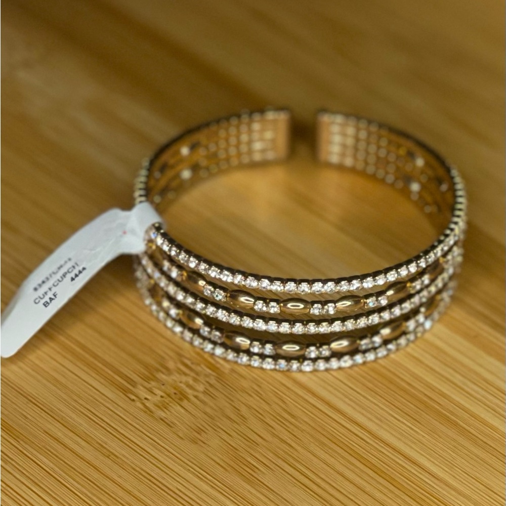 Elegant Gold and Silver Cuff Bracelet